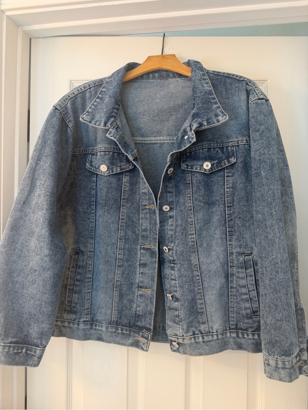 Women's Blue Stonewash Denim Jacket - Classic Jean Trucker